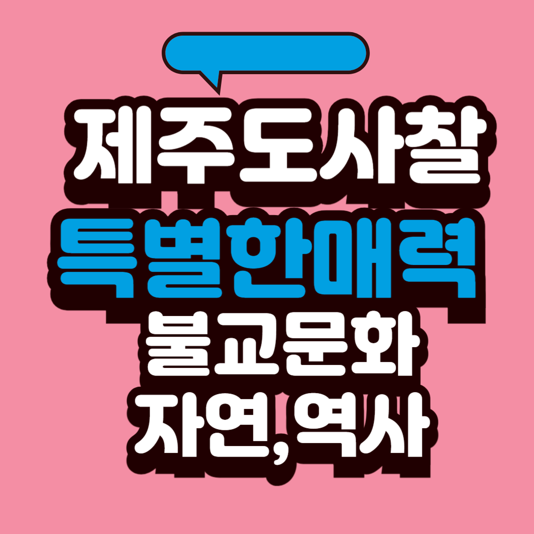 제주도 사찰의 특별한 매력(불교문화, 자연,역사)