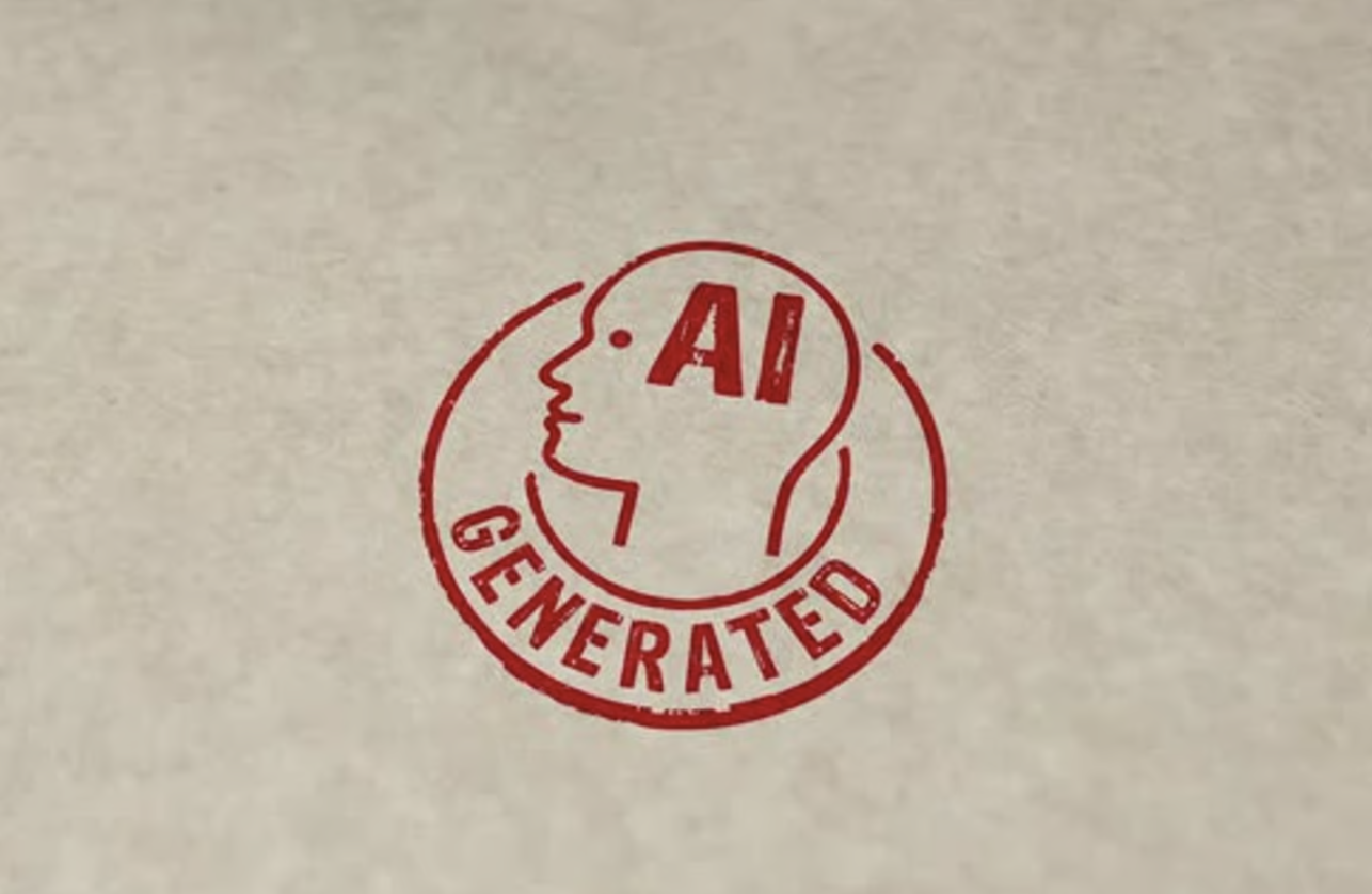 AI가 만든 콘텐츠 라벨링 상징 이미지