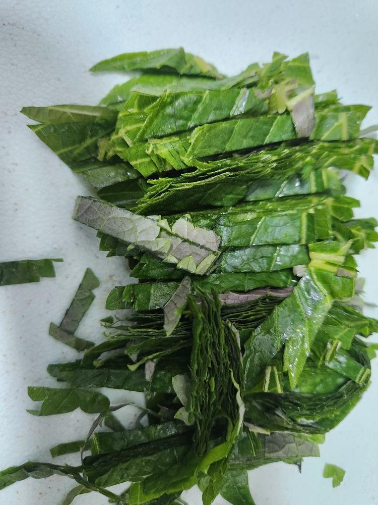 깻잎 썰기