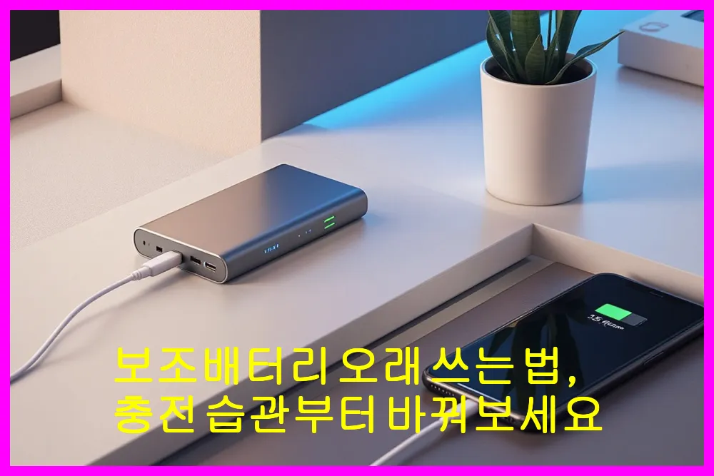 보조배터리 오래 쓰는 법, 충전 습관부터 바꿔보세요