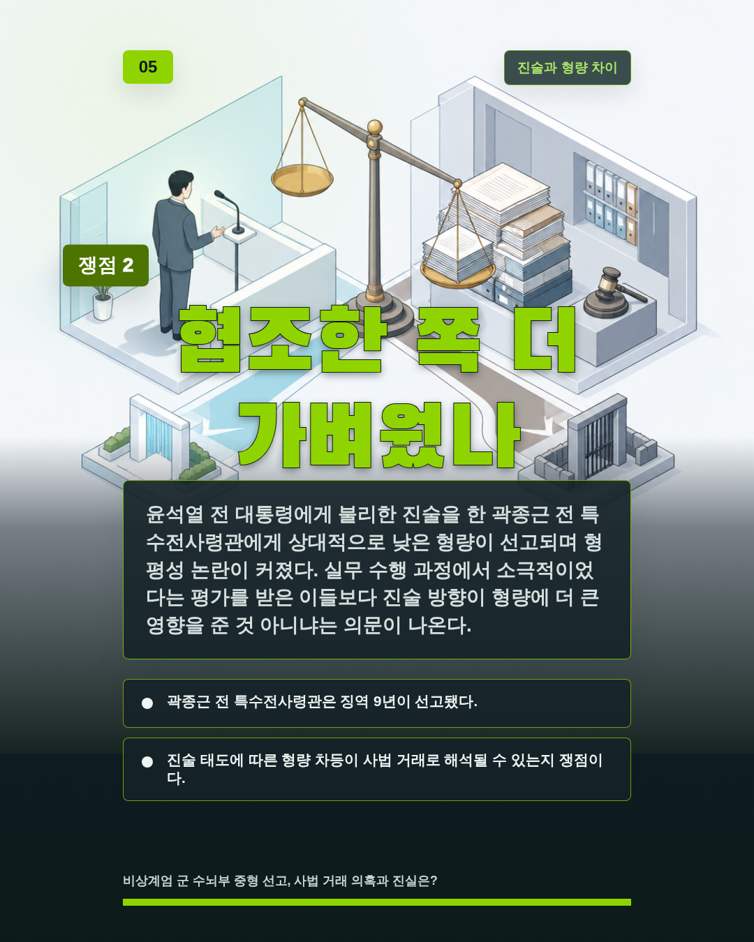 협조한 쪽 더 가벼웠나
