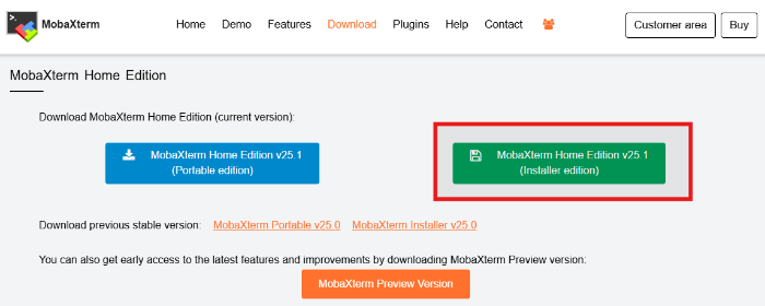 MobaXterm Home Edition v25