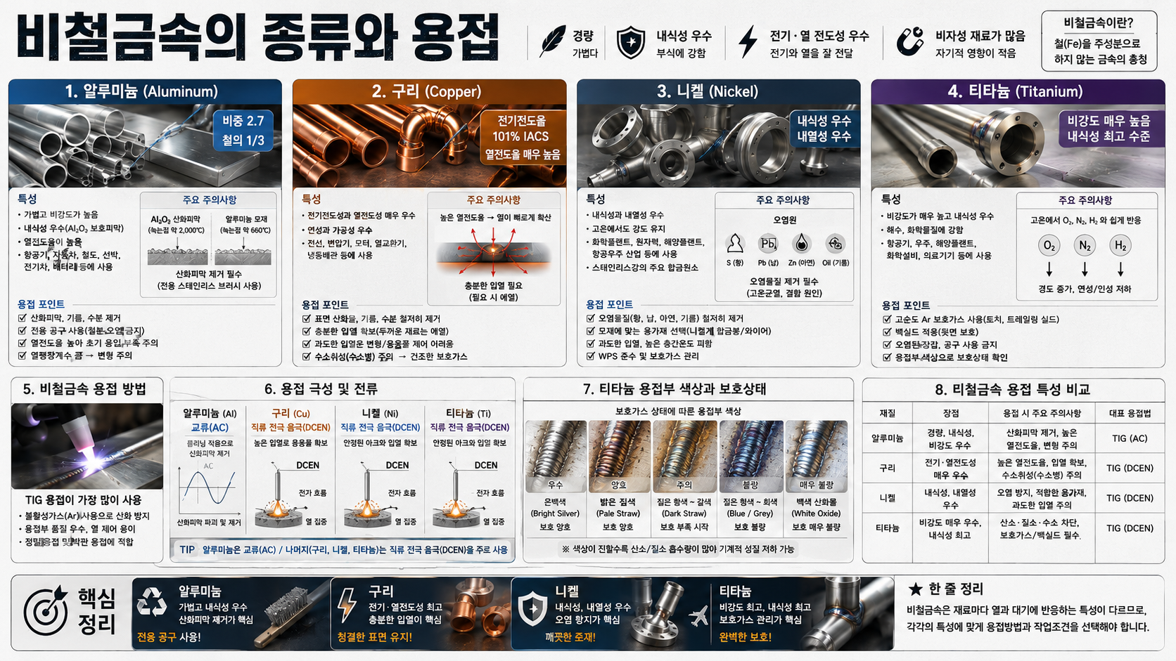 비철금속의 종류와 용접