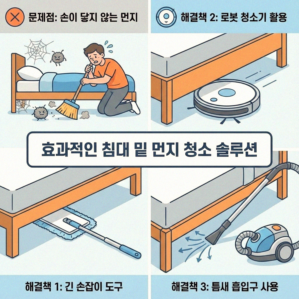 침대 밑 먼지 쌓이지 않게 관리하는 숨은 비법
