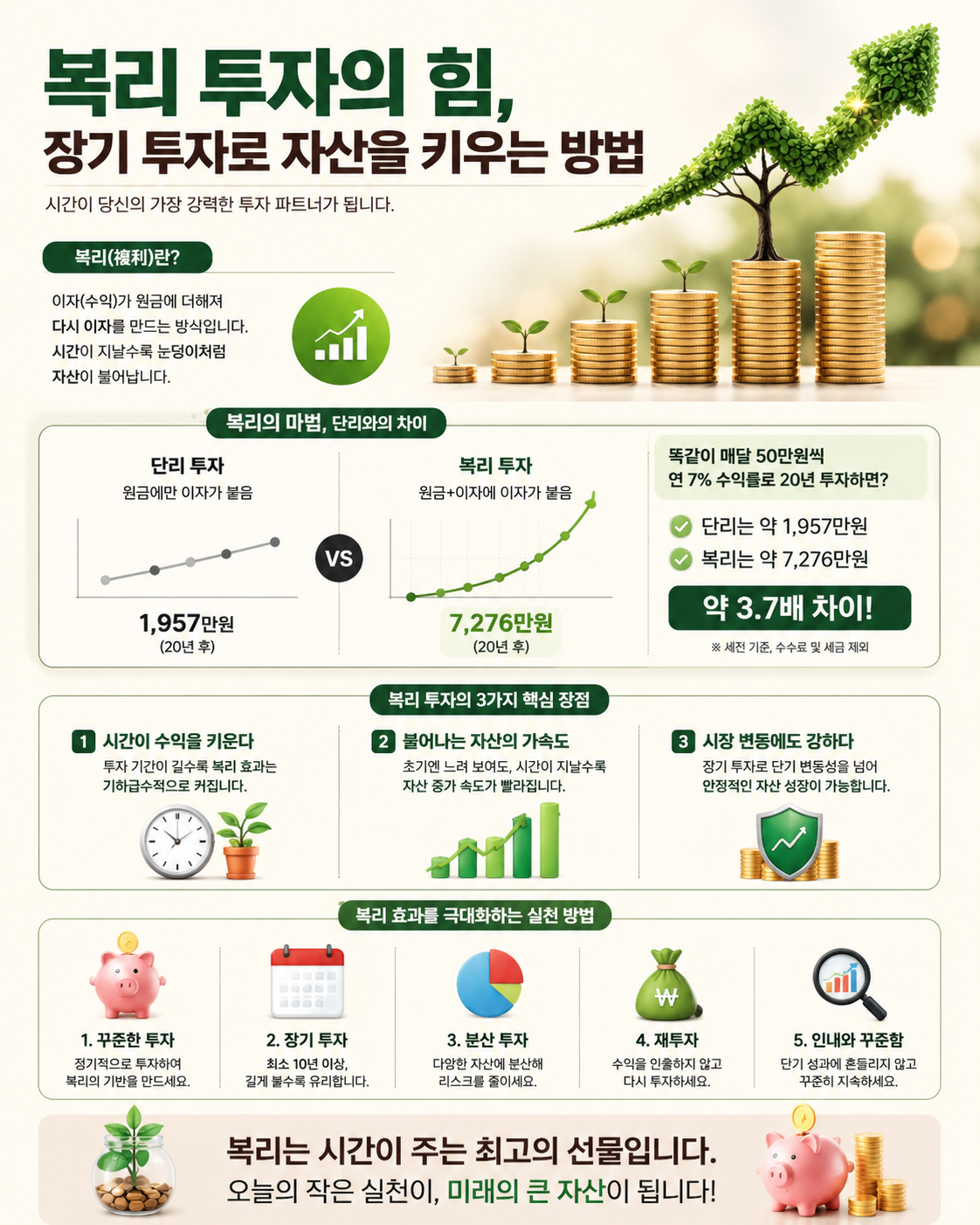 복리 투자의 힘, 장기 투자로 자산을 키우는 방법