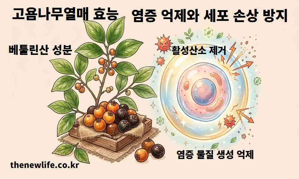 고욤나무열매 효능 염증 억제 세포 손상 방지