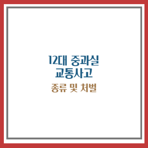 12대 중과실 교통사고