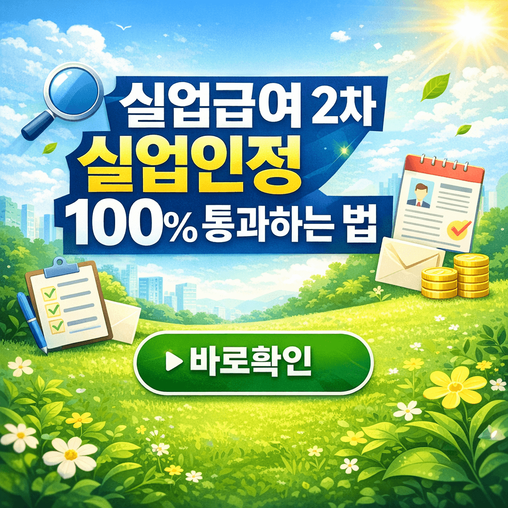 실업급여 2차 실업인정 100% 통과하는 법