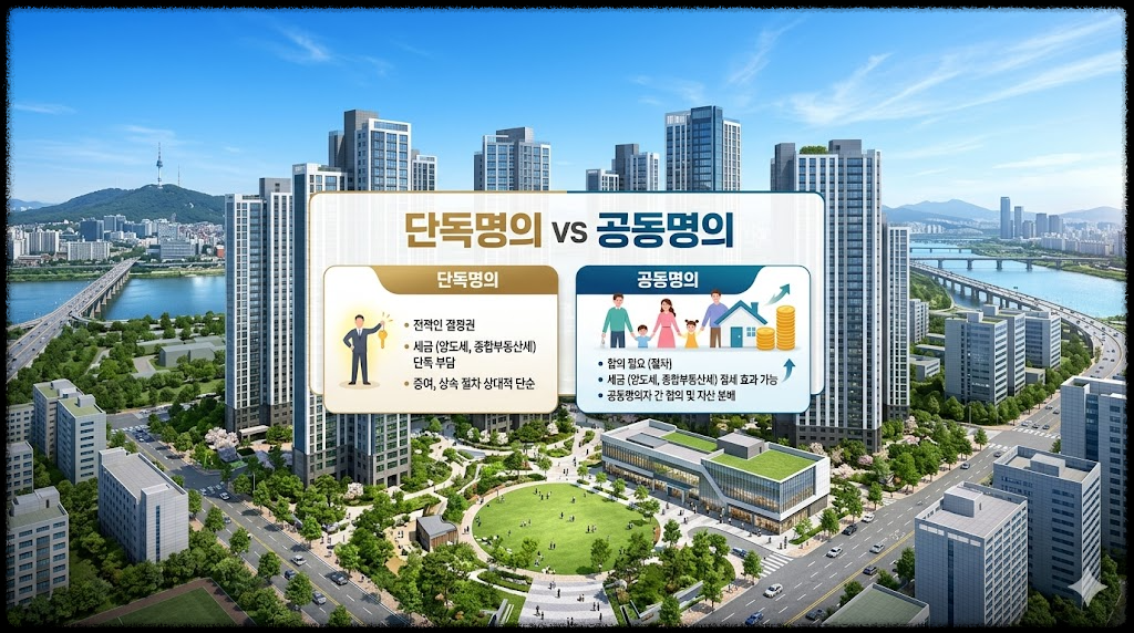 부부 공동명의 vs 단독명의 : 종부세 폭탄 피하는 현명한 선택 기준
