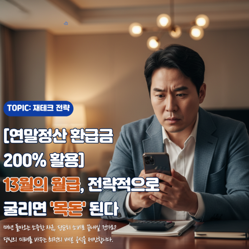 연말정산 환급금 재테크 전략 및 13월의 월급을 시드머니로 활용하여 목돈 만드는 방법