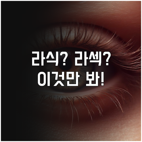 시력교정술 전 필수 체크리스트 라식 ..