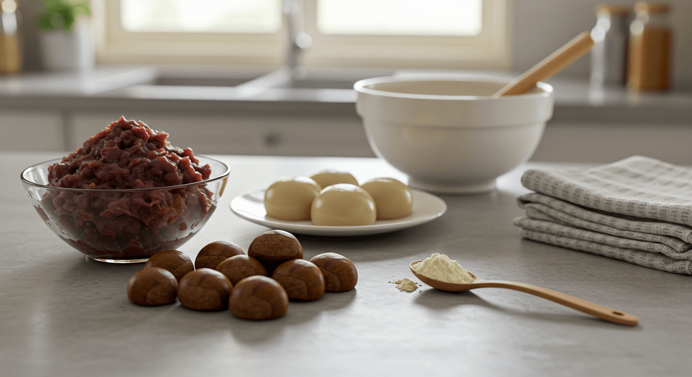 밤양갱 만드는 법&amp;#44; 전통 디저트&amp;#44; 양갱 레시피&amp;#44; 간식 만들기&amp;#44; 한식 디저트&amp;#44; 수제 양갱