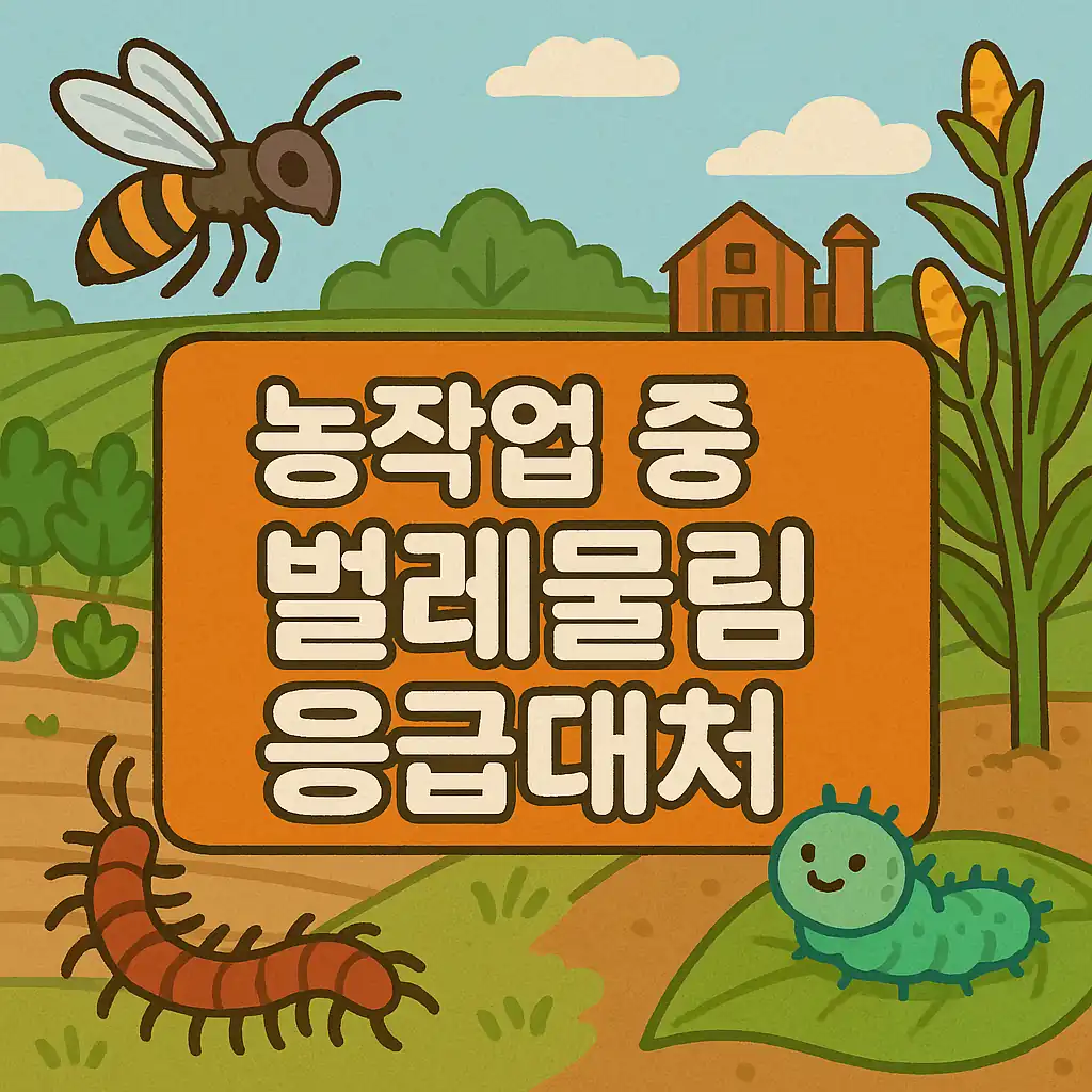 농업경제학 : 농작업 중 벌레물림 응급대처 총정리