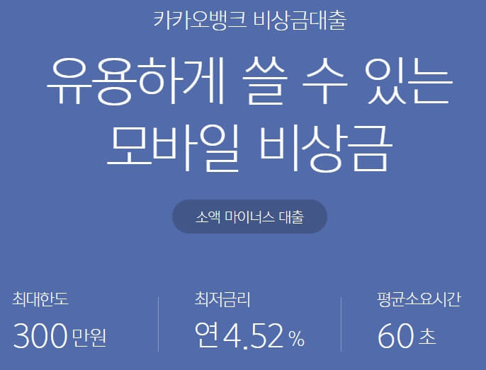 카카오뱅크-비상금-대출-안내