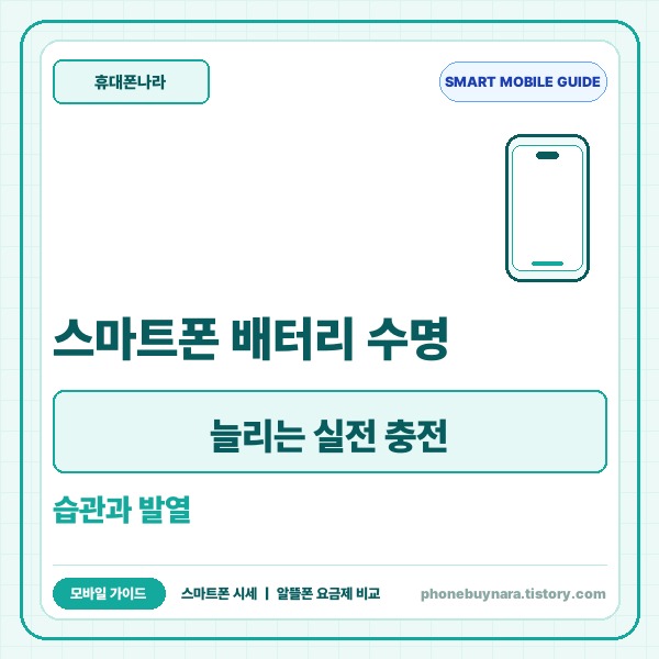 스마트폰 배터리 수명 늘리는 실전 충전 습관과 발열 관리 가이드 - 대표