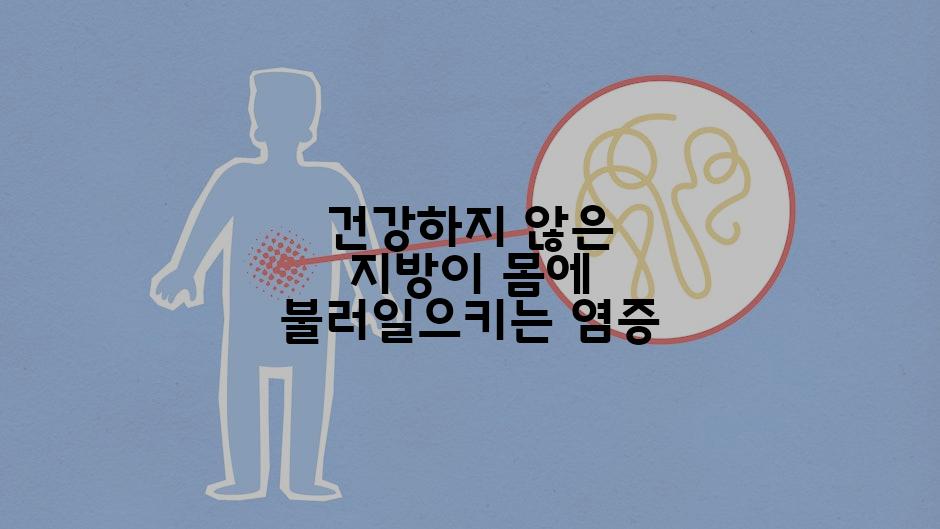 건강하지 않은 지방이 몸에 불러일으키는 염증