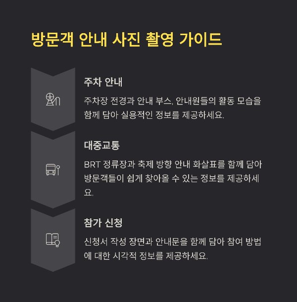 방문객 안내 사진 촬영 가이드