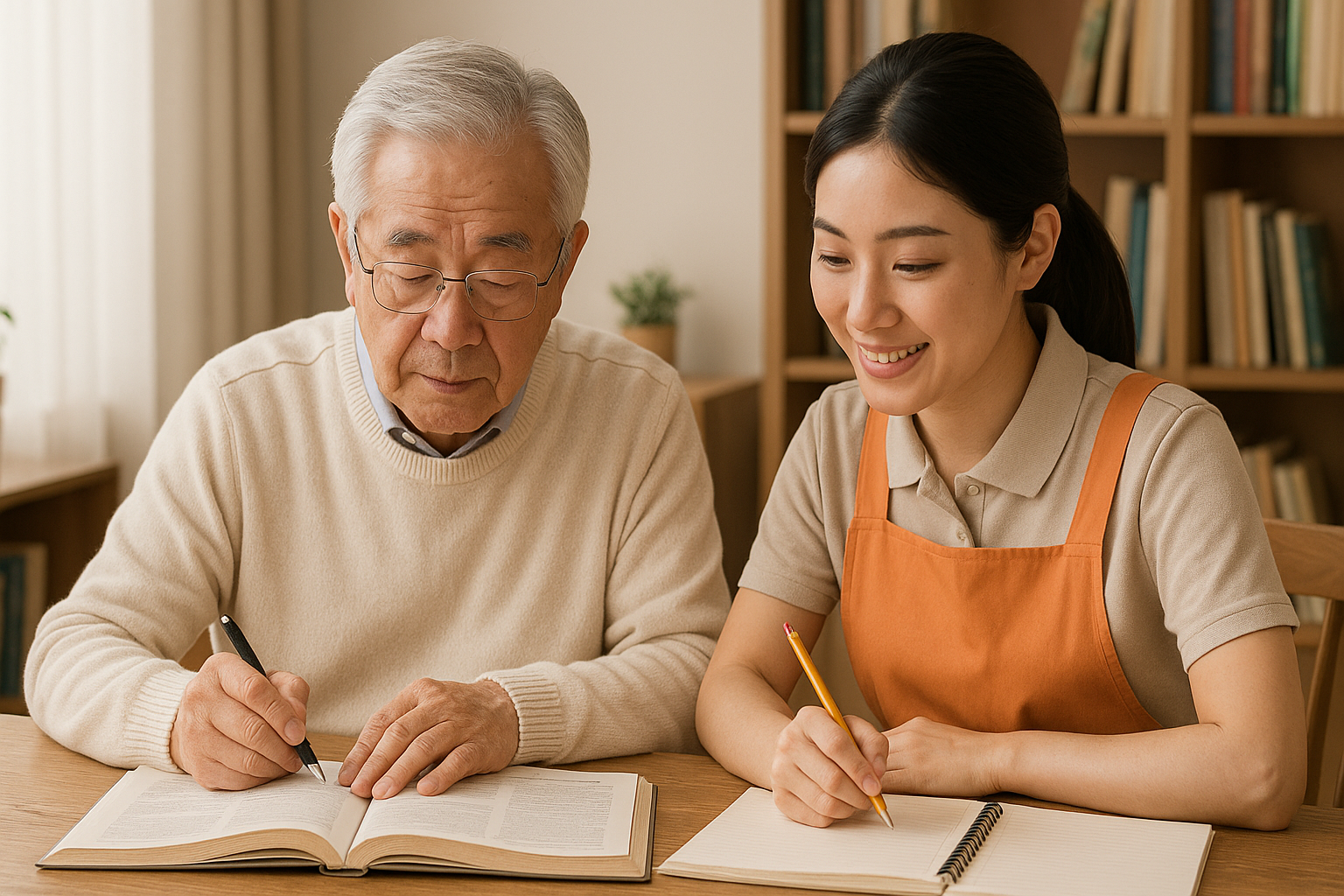 경도인지장애 어르신과 요양보호사 공부