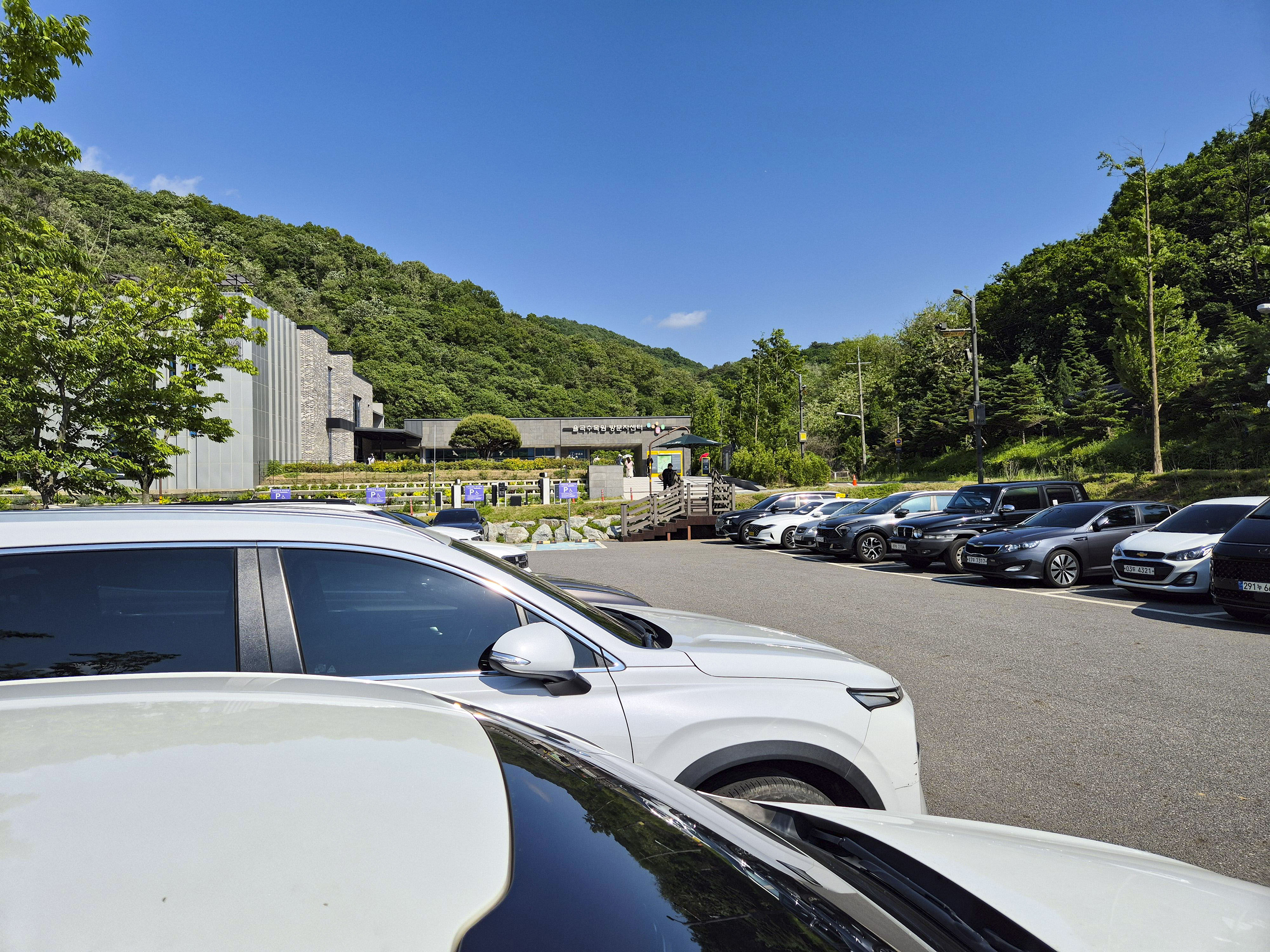 율곡 수목원 주차장