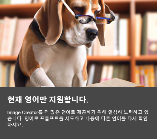 현재 영어만 지원