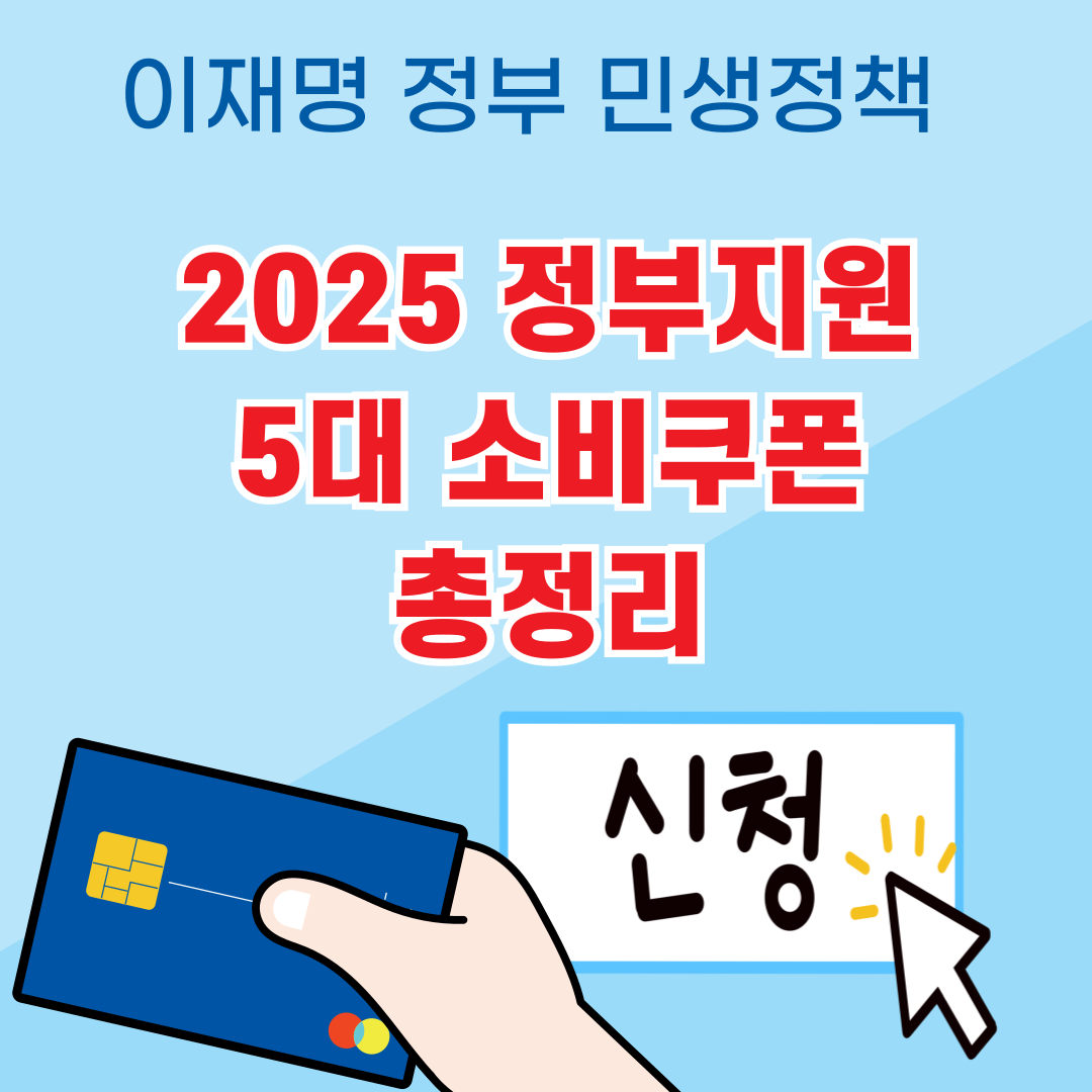 2025 정부지원 5대 소비쿠폰 총정리
