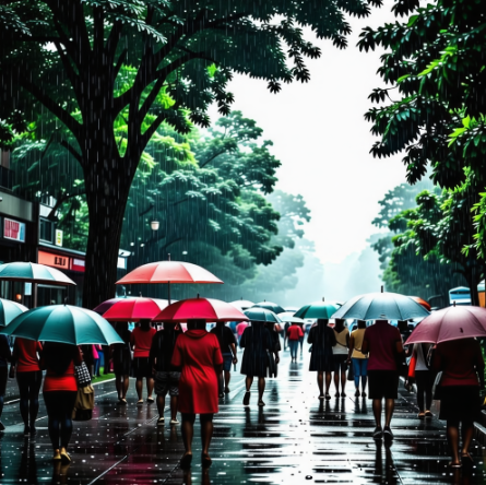 엄청나게 쏟아지는 비