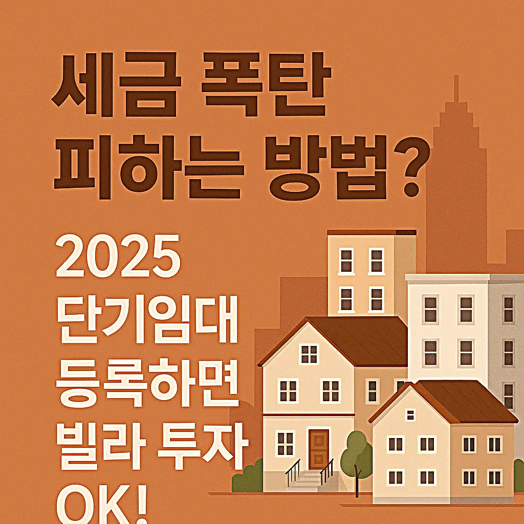 세금 폭탄 피하는 방법? 2025 단기임대 등록하면 빌라 투자 OK!