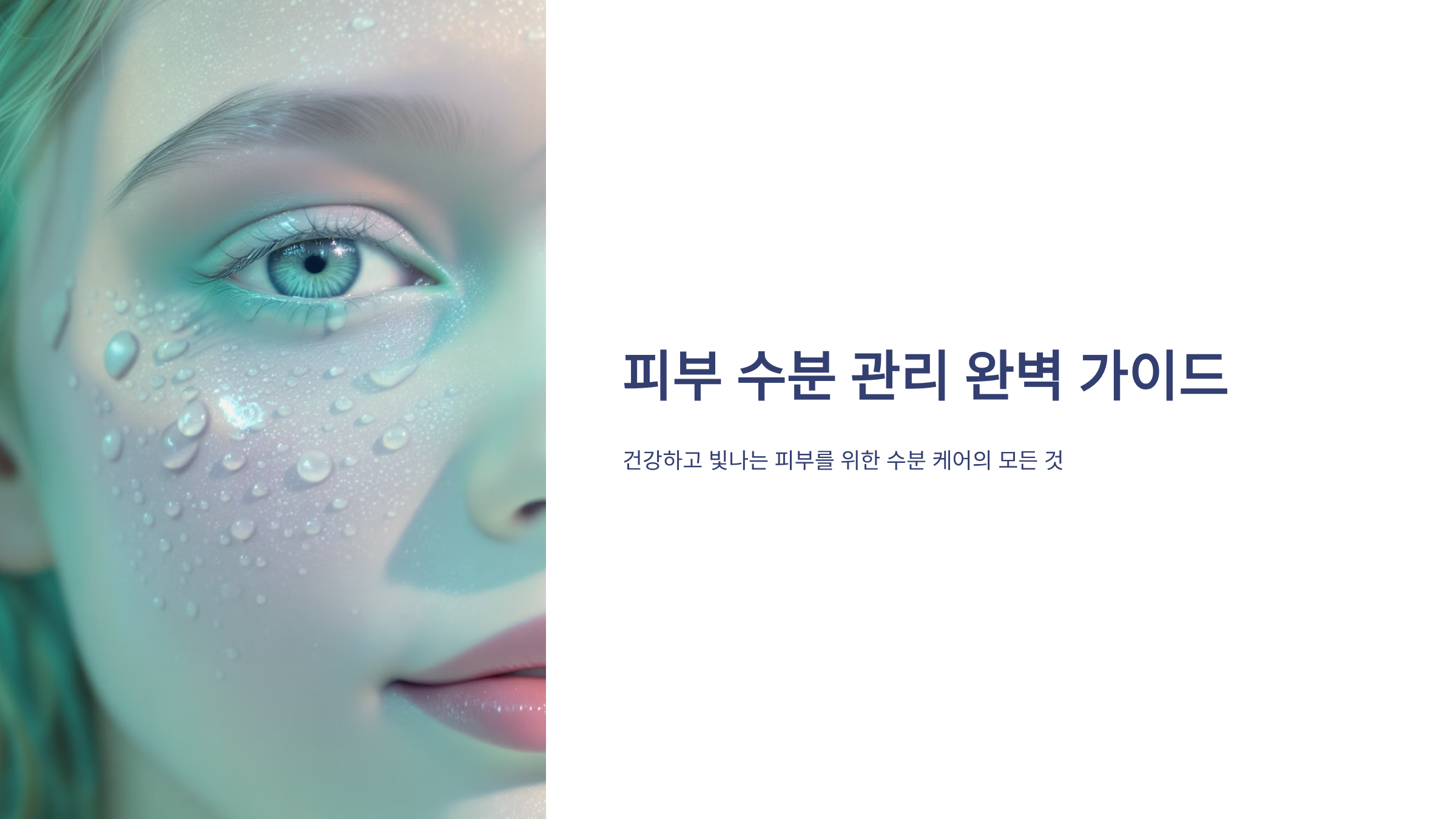 피부 수분 유지 비법과 보습 관리