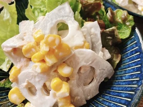 연근 샐러드 완성