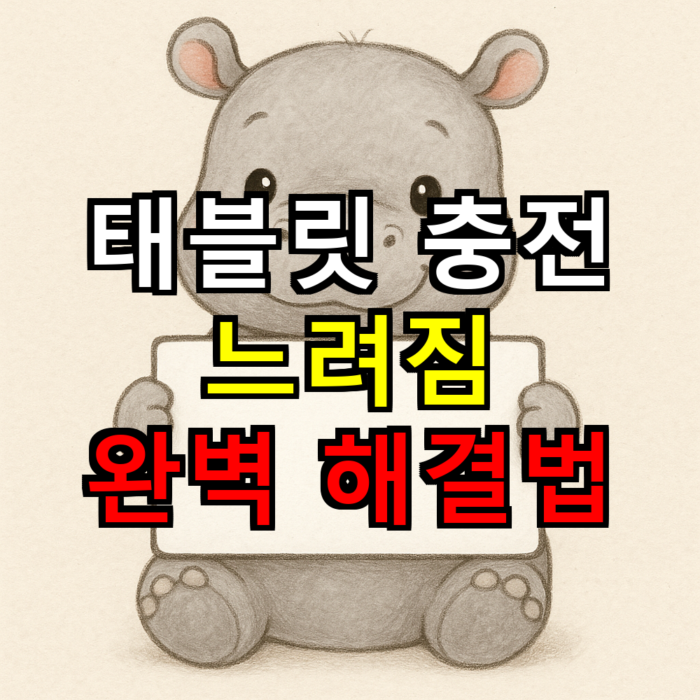 태블릿 충전 느려짐 완벽 해결법