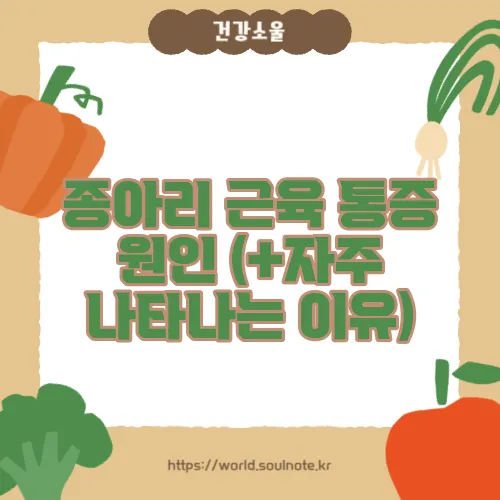 종아리 근육 통증 원인 (+자주 나타나는 이유)