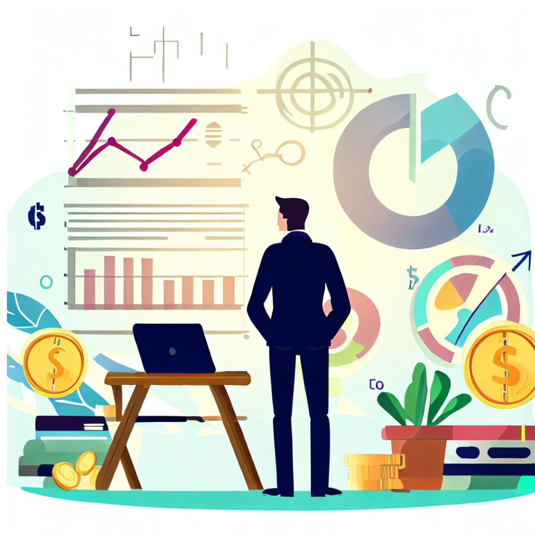 (Explore your financial situation and set goals - Vector style Image)