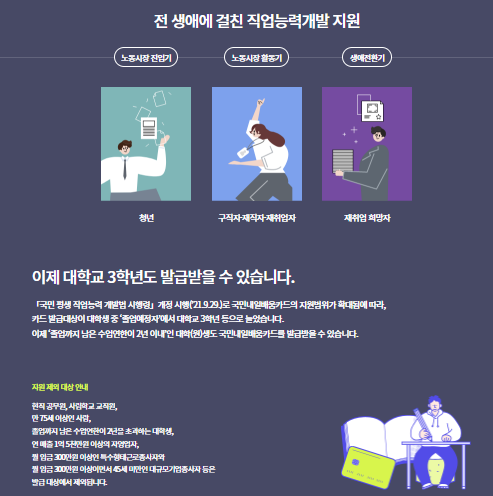 내일배움카드 지원 대상