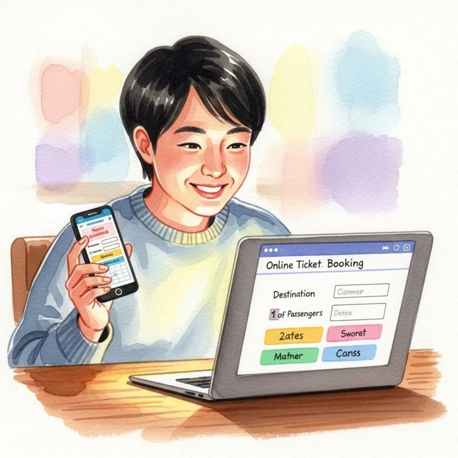 온라인으로 화랑미술제 티켓을 예매하는 모습