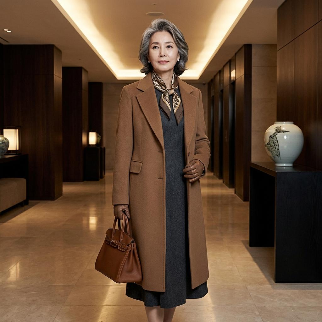 60대 여성 겨울 결혼식 하객룩