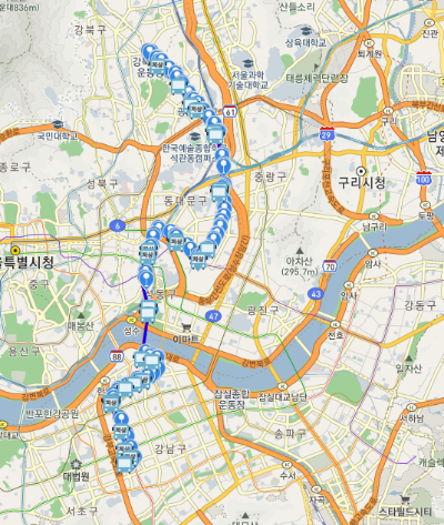 145번버스 노선도