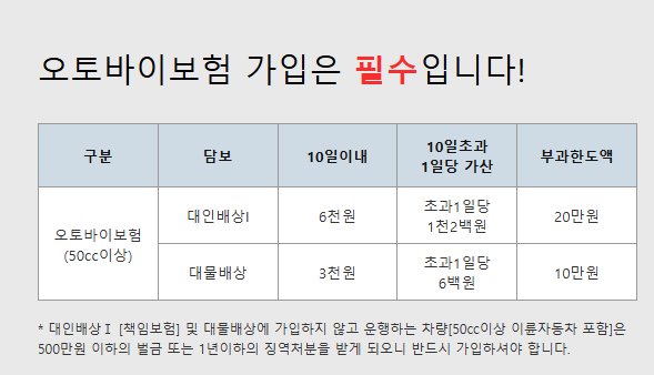 이륜차 다이렉트 보험 가입 가격 비교 후기