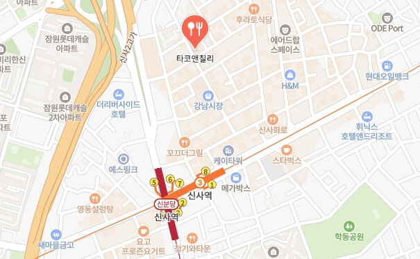 평점4.96타코달인-위치