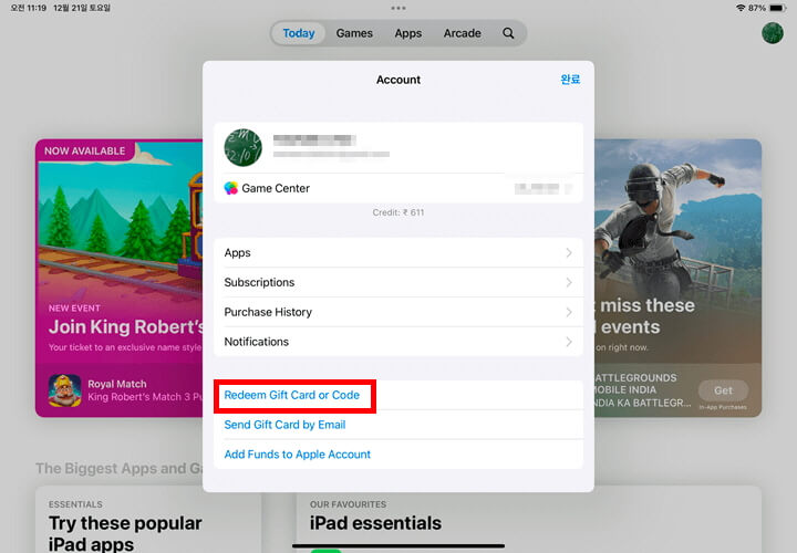 Redeem Gift Card or Code