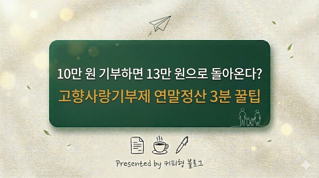 고향사랑 기부제 설명 커피형 블로그 썸네일 이미지