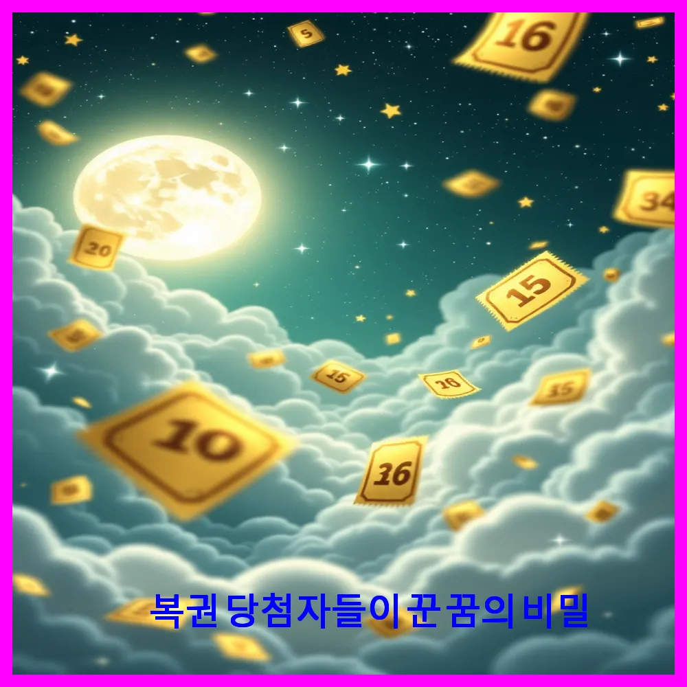 복권 당첨자들이 꾼 꿈의 비밀