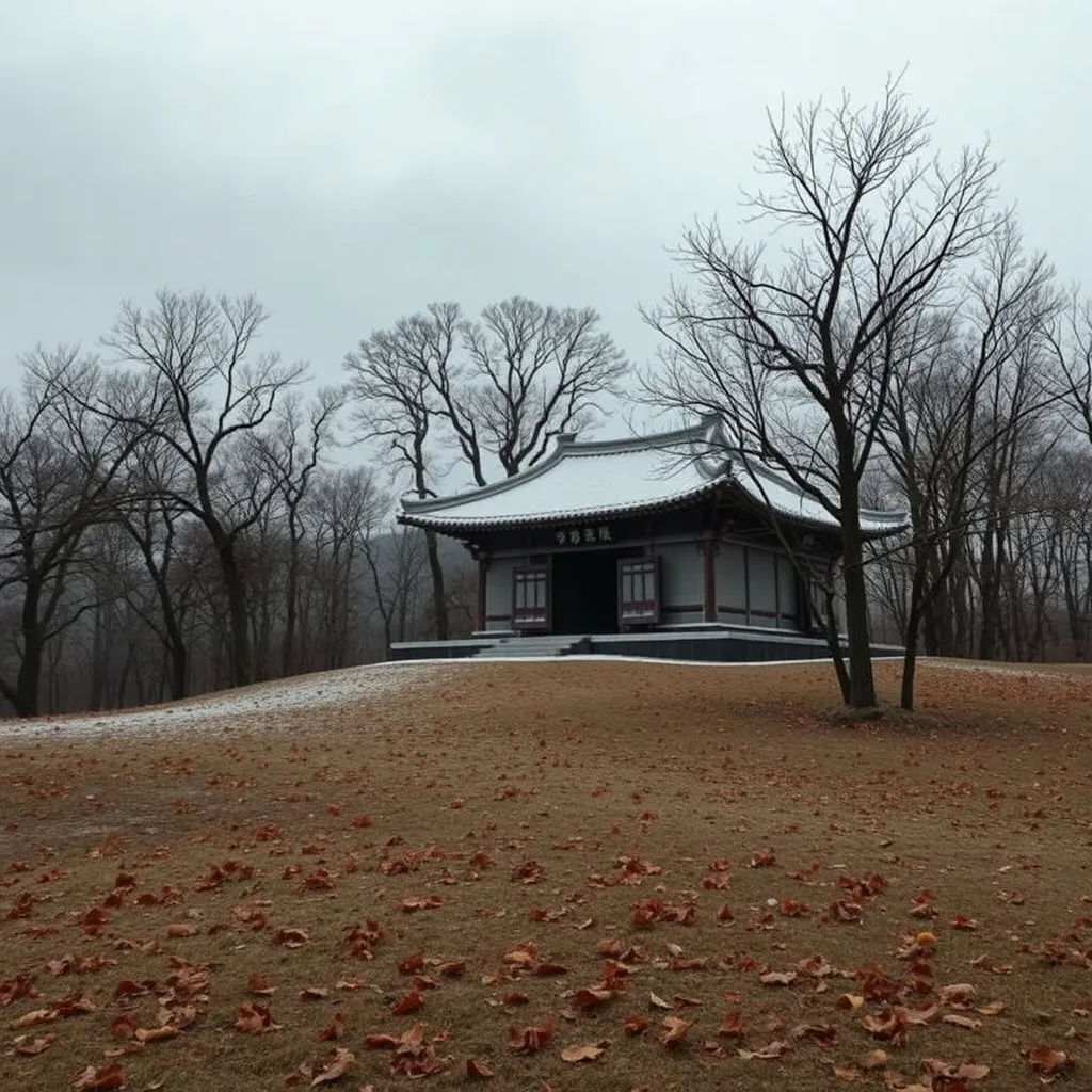 고요하고 적막한 분위기의 연산군묘를 배경으로 합니다. 가을이나 겨울처럼 쓸쓸한 계절의 풍경을 담아내어, 한 시대를 풍미했던 군주의 파란만장한 생애를 되돌아보게 하는 느낌을 줍니다