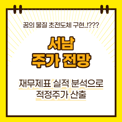 서남 주가 전망(대표이미지)