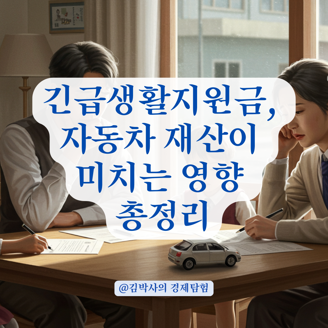 긴급생활지원금 심사 시 자동차 재산이 미치는 영향 총정리.