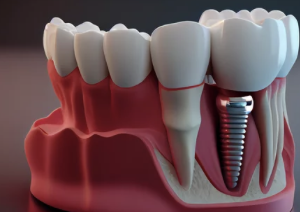 임플란트 모형 사진