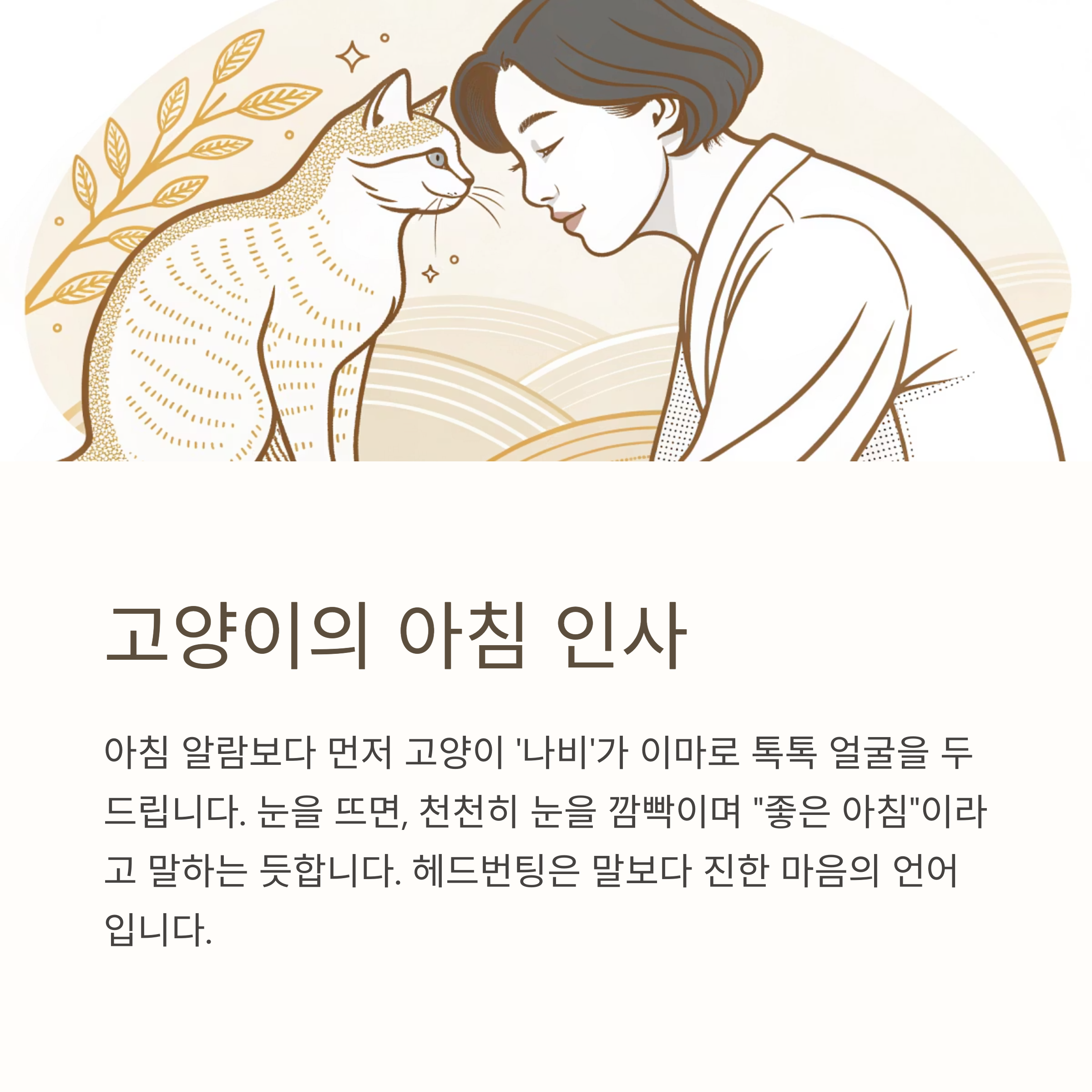 고양이의 아침 인사