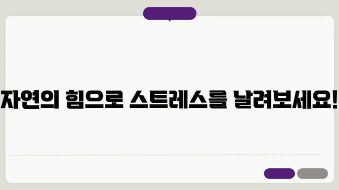 자연을 통한 마음챙김