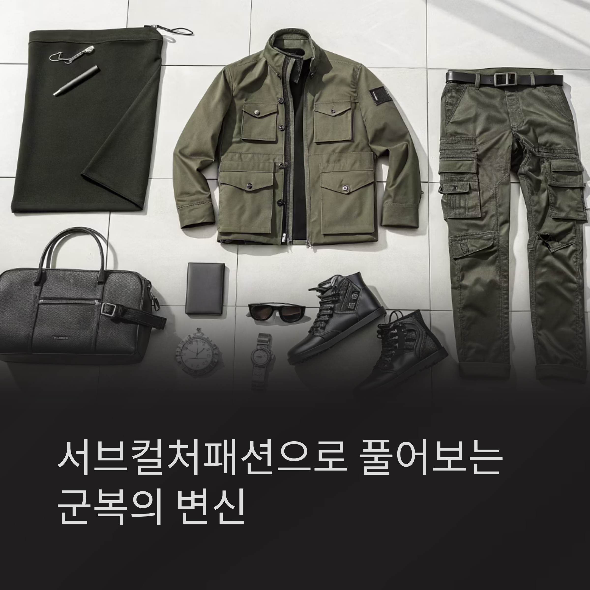 서브컬처패션으로 풀어보는 군복의 변신 – 밀리터리룩 스타일링 가이드