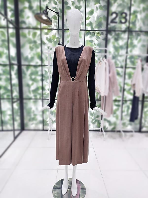 듀엘 롱앤린 와이드 점프슈트 D223MSE018