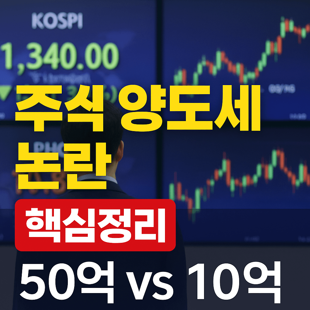 주식양도세 논란 핵심 정리와 영향을 알아보자